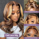 Highlight Ombre Bob Wig 13x6 HD Lace Frontal Wigs Transparent Body Wave 4/27 Colored 13x4 Lace Frontal Human Hair Wigs For Women