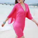 2023 New Pure Color Autumn Women Summer Sexy Beachwear Bikini Beach Dress Bikini Swimwear Cover Up  Linen Women Large Size Scarf