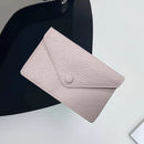Custom Letters Soft Leather High-end Ultra-thin INS Style Mini Envelope Card Holder Wallet Simple ID Wallet Coin Purse