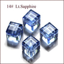 StreBelle AAA 50pcs/Lot Cube Loose Spacer Bead Jewelry Making Mix Colors 8x8mm Crystal Glass Beads Facet Square Shape