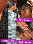 High Density 250% 40 50 Inch Deep Wave 13x6 HD Lace Front Human Hair Wig Loose Water Wave Curly 13x4 Lace Frontal Wig Human Hair