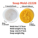 Easter Rabbit Silicone Soap Mold Bunny with Flower Round Silicone Molds Diy Cake Decorative Mousse Baking Tool Festival Gifts