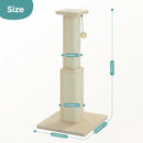 The Tall Timber | 81cm Natural Sisal Cat Scratching Post with Removable Toy