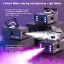 U'King 1500W Smoke Machine RGB 6 LED Fog Machine with Remote Control DJ Disco Christmas Stage Effect Wedding Fogger Machine