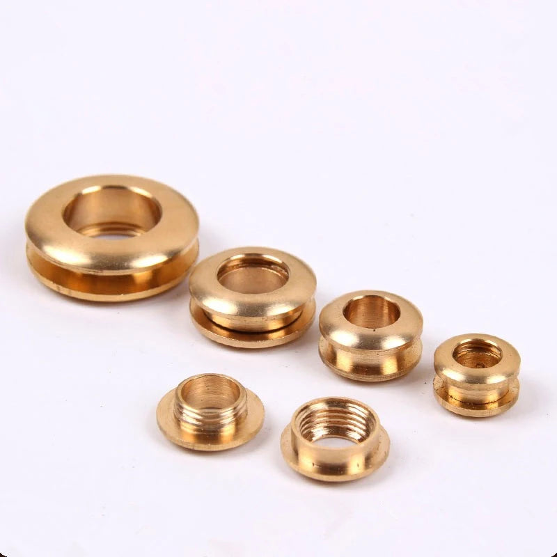 2pcs Solid Brass screw back Eyelets with washer grommets Leather Craft accessory for bag garment shoe clothes jeans decoration