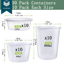 Deli Containers with Lids Food Storage Containers with Lids Freezer Safe, Soup Containers for Restaurant BPA Free Microwave Safe