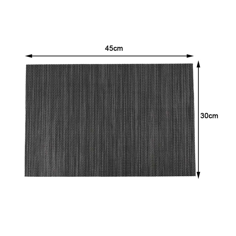 45*30cm Solid Color Household Dining Table Placemat Thickened Woven Pvc Placemat Red, Blue, Green, Black Gray, Brown, Beige