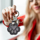 Adorable Paw Print Keychains Commemorative Pet Hair Storage Bag Keychain Cat Dog Fur Container Pendant for Pet Lovers