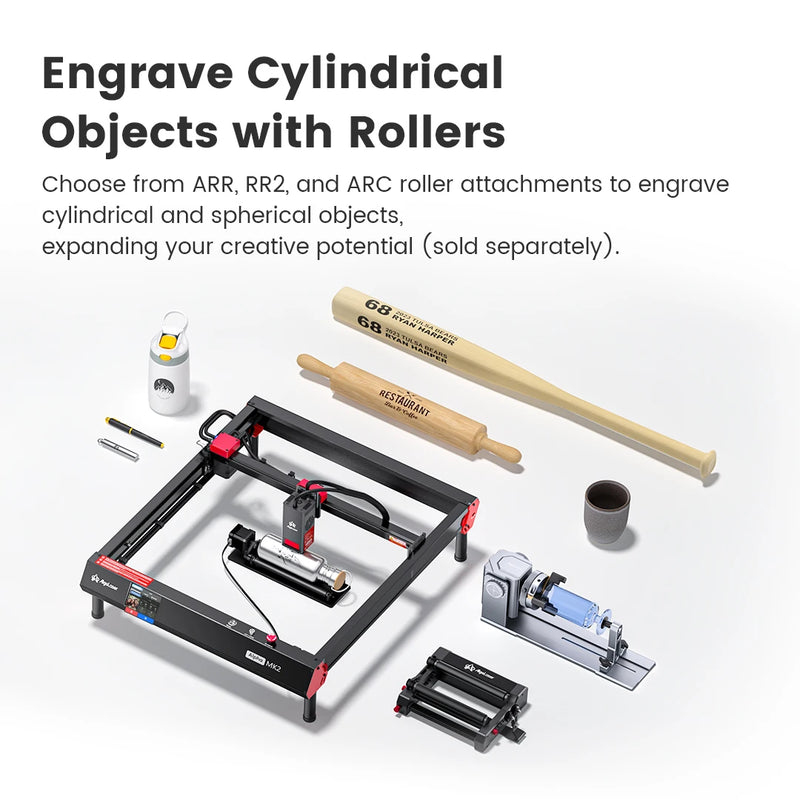 AlgoLaser Alpha 22W Business Laser Cutting Machine 3.5"Touch Screen APP Offline Control, DIY Engraver Tool for Metal/Glass/Wood