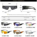 2000er-Ästhetik Y2K Sonnenbrillen Herren One Piece Sport Sonnenbrillen Damen Vintage Wrap Around Shades Mode Punk Brille