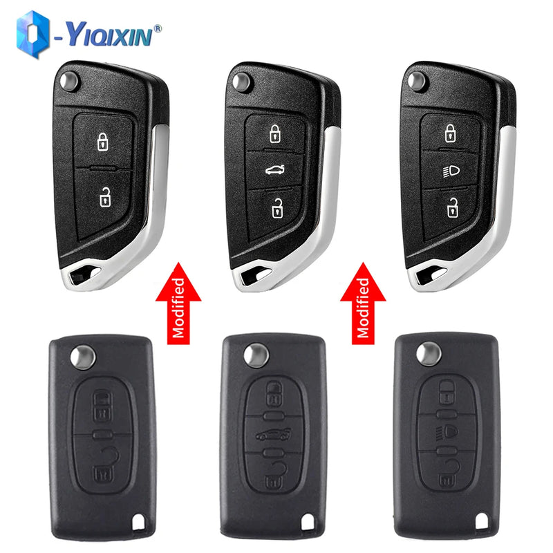 Car Key Shell For Peugeot 306 407 207 307 308 208 107 607 807 508 Key Case For Citroen C2 C3 C4 C5 C6 C8 Xsara Berlingo No Logo