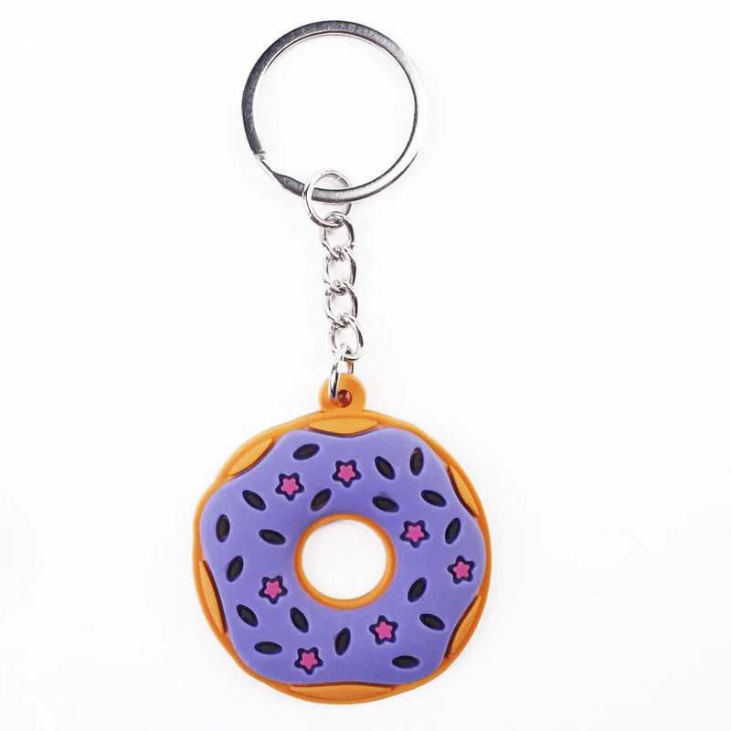 Creative Sweet Donut Keychain Party Favors Kids Food Pendant Keyrings Bag Pack Ornaments Keychain Accessories Gifts