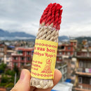 Nepal handgemachte Kräuterseile, 25 Bündel, weißer Salbei, Buddha-Räucherschnur für Zuhause, Schlafzimmer, Tempel, Meditationskräuter