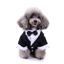 Gentleman Dog Clothes Dog Wedding Outfit Cute Tailcoat Pet Suit Striped Dog Tuxedo Bow Tie French Bulldog Halloween Costume