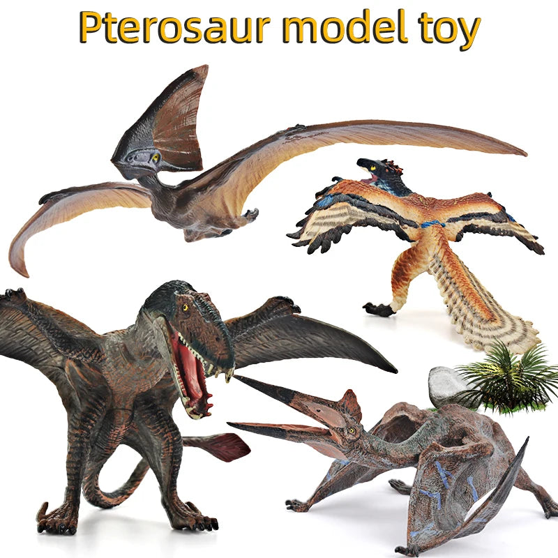 Simulation Jurassic Dinosaur Action Figures Pterosaur Quetzalcoatlus Animals Model Figurines Home Decoration Toy Kids Gift