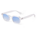 Fashion Transparente Blaue Runde Sonnenbrille Damen Herren 2024 Retro Nieten Schildpatt Kleine Quadratische Sonnenbrille UV400 Lunettes De Soleil