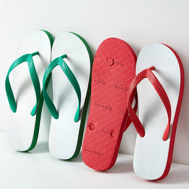 Comfortable Flat Heels Soft Non Slip Summer Slippers Men's Beach Shoes 2024 Casual Wearable Flip Flops for Man Indoor Outdoor