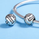 BISAER 925 Sterling Silver Ball Series Charm Football Volleyball Tennis Basketball Dumbbel Pendant Fit Bracelet DIY Fine Jewelry