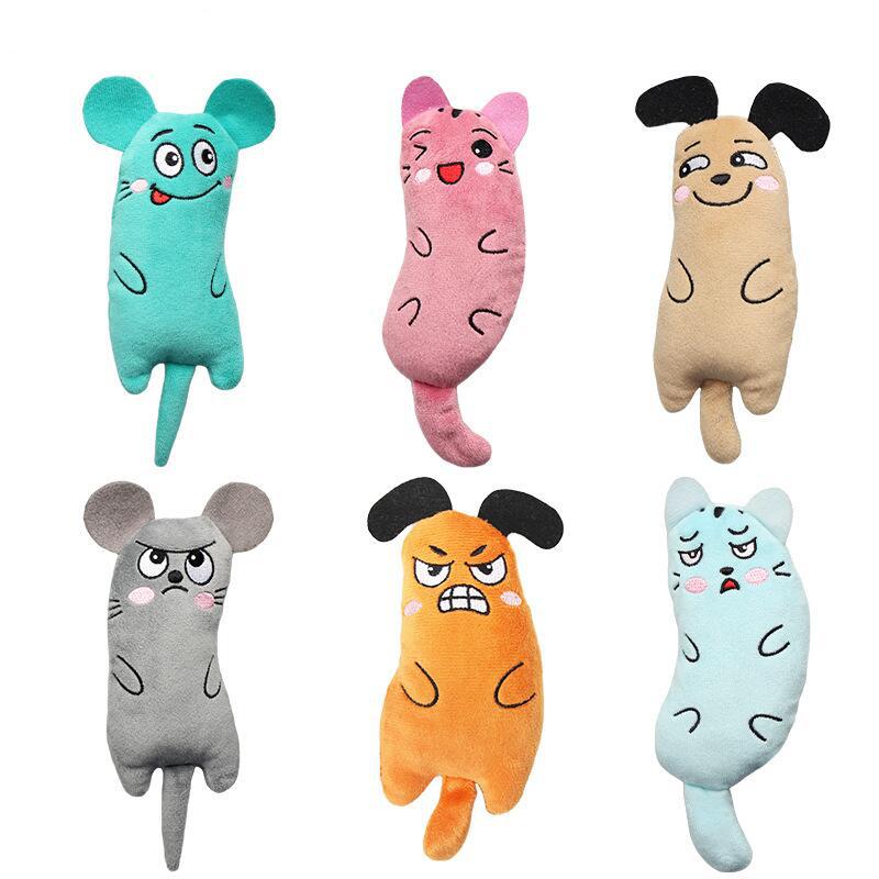 Cute Cat Toys Funny Interactive Plush Cat Toy Mini Teeth Grinding Catnip Toys Kitten Chewing Mouse Toy Pets Accessories