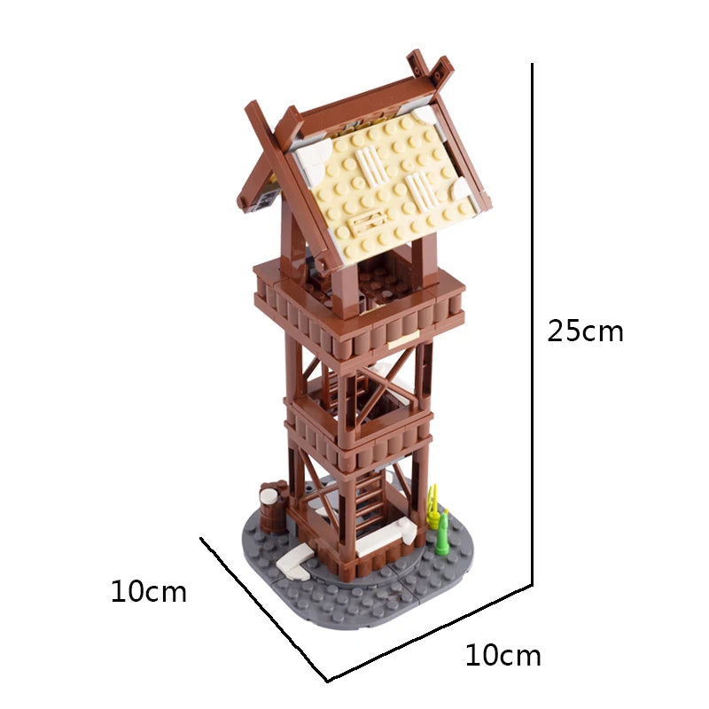 MOC Medieval Castle Building Blocks kit Tent Campfire Siege Car Hanging Cage Trial Bench Guillotine Weapon Toys Gifts Mini Brick