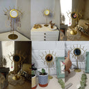 Gold Augen Tischspiegel Schminkspiegel Boho-Wohnaccessoires Wohnzimmerdekoration Schlafzimmer Kosmetik Schminktisch Spiegel Böses Auge
