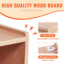 SucceBuy Cubby Mobile Tray Storage Cabinet Cubby Storage Cabinet 2-shelf Classroom Furniture for Home Daycare Preschool Natural