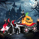 9 FT Long Halloween Inflatable Decoration Grim Reaper Driving Pumpkin Carriage