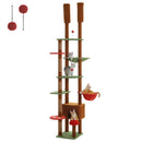 The Summit Tower | Floor-to-Ceiling Wooden Cat Tree with Hammock & Scratching Posts