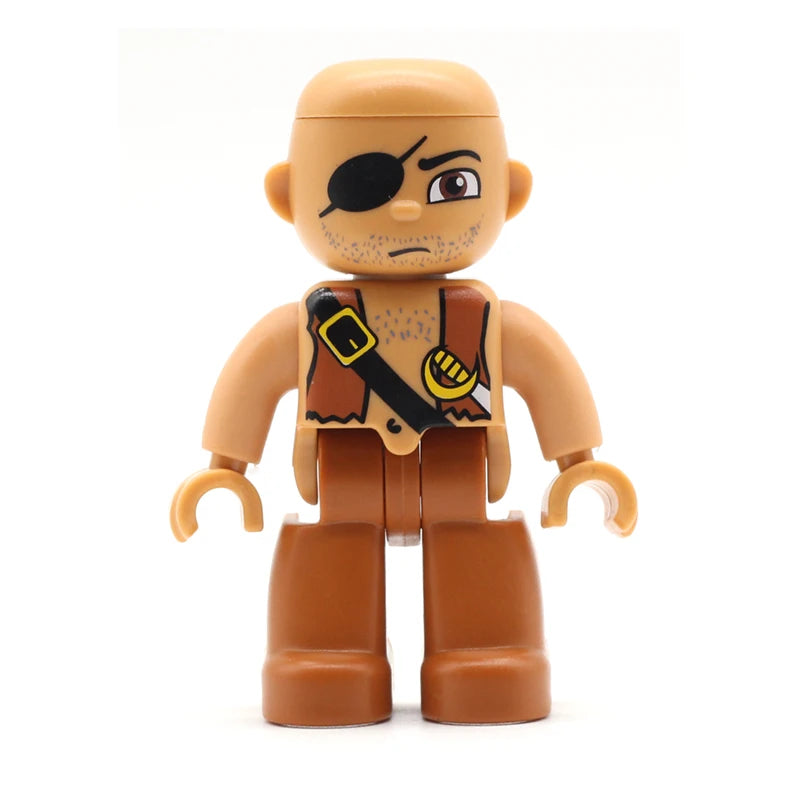 Big Size Action Figures City Princess Policemen Family Building Block Doll Character Accessory Assembly Toys for Children Gift