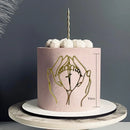 2023 New Baby's Happy Birthday Party Cake Topper Gold Cartoon Acrylic Cake Toppers for Baby Shower Cake gift Dessert Decoration