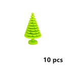 City House Accessories MOC Bricks 3471 2435 6064 Plant Tree Pine Prickly Bush 2x2x4 Green Grass Building Bricks Creative Toys