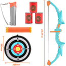 SucceBuy Kids Bow and Arrow Set LED Light Up Archery Toys Set with 10/20 Suction Cup Arrows Target & Quiverfor Kids Ages 4-12