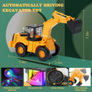 Excavator Truck Kids Toys: Construction 2+ Toddler Toys Digger Truck with Electric Universal Wheel Children Car Toys with Light