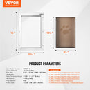 SucceBuy Pet Door Aluminum Frame with Lock and Flap System Weatherproof Doggy Door Easy to Install in Interior or Exterior Doors
