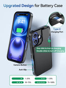 External 5000mAh Battery Case for iPhone 16 Charging Power Bank Cover Portable Rechargeable Charger Charging Case Battery