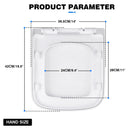 Toilet Seat Lid Toilet Seat Cover Soft Close White Toilet Seat Wc Quiet-Close Lid Easy Cleaning Quick Release,Anti Slam