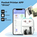 Mini Thermodrucker Drahtlos BT 200dpi Etikett Foto Notiz Falsche Frage Druck Tag Bluetooth Drucker USB Kabel Tragbar