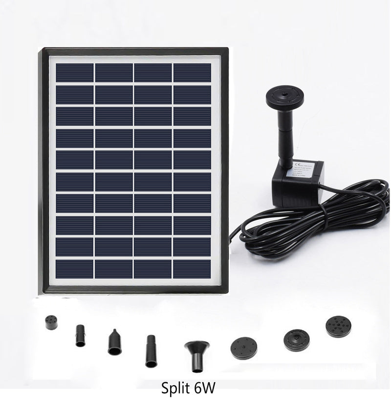 Solar Panel Powered Water Fountain Pool Pond Garden Water Sprinkler Sprayer with Water Pump &amp; 3 Spray Heads