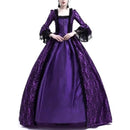 Women Vintage Medieval Gothic Square Neck Flare Sleeve Lace Patchwork Maxi Dress  bodycon dress  dresses