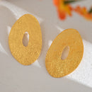 Exaggerated Large Irregular Ellipse Stud Earrings for Women Trendy Charms Wedding Accessories 2023 Fashion Jewelry Female Gifts