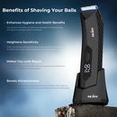 Sejoy T8S Body Hair Trimmer for Men Ball Trimmer for Groin Pubic Replaceable Ceramic Blade Electric Shaver IPX7 Waterproof