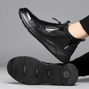 Leder Wasserdichte Sicherheitsschuhe Herren Arbeits-Stahlkappen Männliche Unzerstörbare Sicherheitsstiefel Schutzschuhe Durchtrittsicher