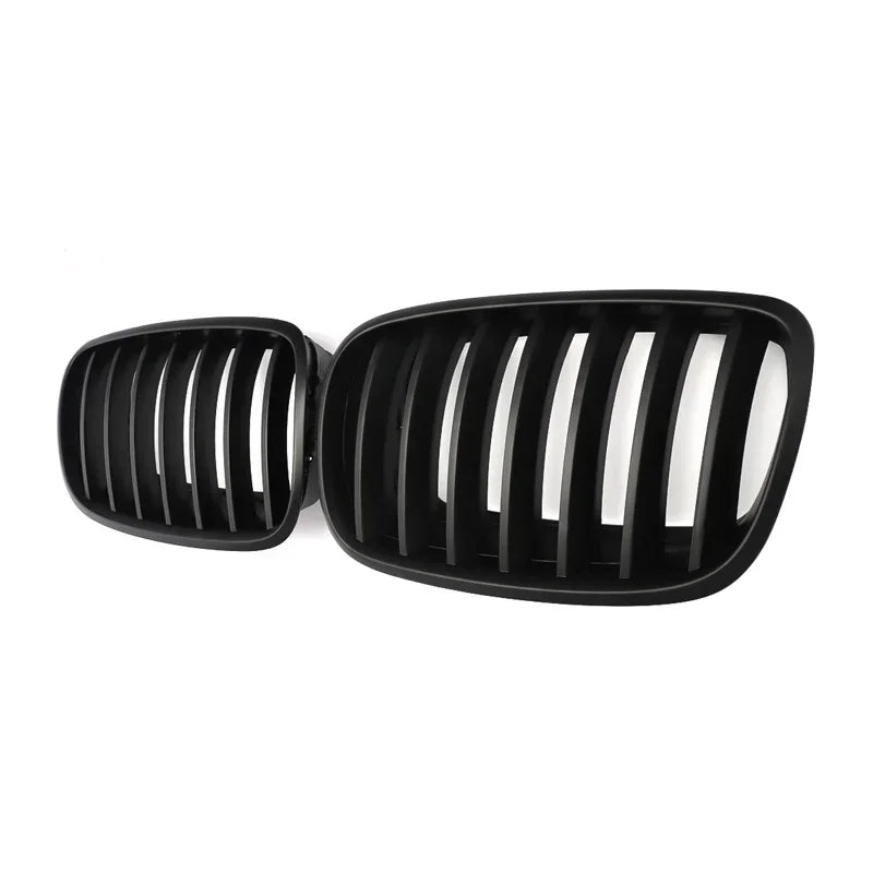 Car Front Hood Grill Kidney Grilles Racing Grill Auto AccessoriesPair For BMW X5 X6 E70 E71 2007-2013 Matte Black Grill CAR