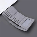 Canvas Men Wallet Black/blue/gray Card Holder Wallet Male Money Bag ID Photo Bank Holder Short Purse Credit Card Case Bag