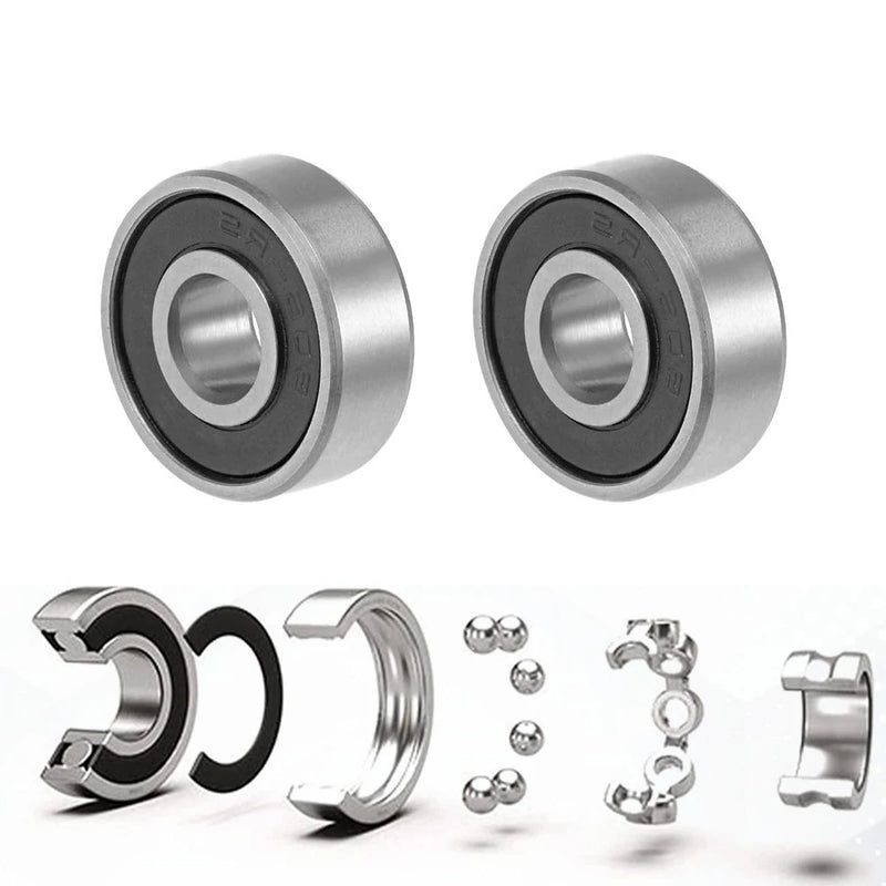 2/10 pcs 608 RS Skateboard Bearings Double Shielded,8x22x7 Miniature Ball Bearings 606 607 609 625 626 627 628 629RS