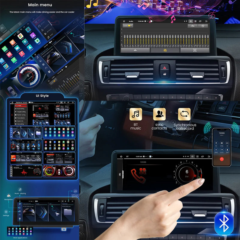 8 Core Car Radio Touchscreen For BMW 5 Series F10 F11 CIC NBT System Android 13 Auot Multimedia Player 4G+WiFi Carplay 2Din Host