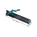 SucceBuy Manual Tile Cutter Laser Positioning Single Rails W/ Supporting Feet Professional Push Knife for Cutting Ceramic