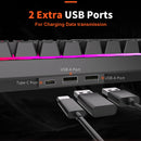 RK Royal Kludge RK837 Mechancial Keyboard 68 Keys 65% Compact 2.4G Wireless Bluetooth Gamer Keyboard RGB Backlight Hot Swappable