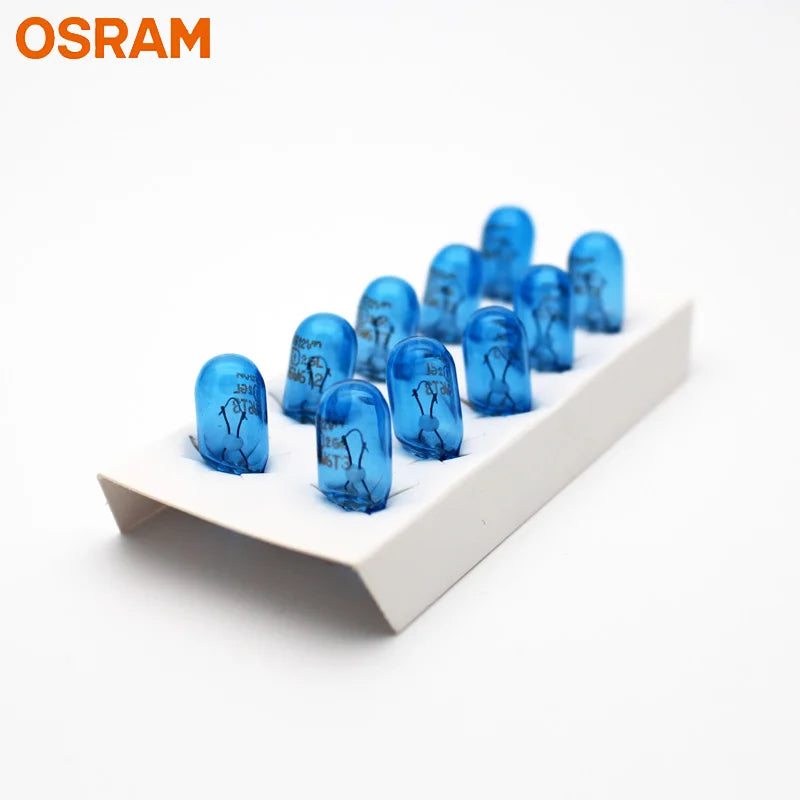 OSRAM Original 12V T10 W5W Interior Light Turn Signal Lamp 4000K Cool White Color 5W W2.1x9.5d 2825CB Auto Bulb Wholesale 10pcs