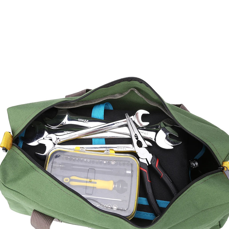 Electrician Tool Bag Thickened Canvas Pouch Tool Bags Portable Screwdriver Pliers Repair Hardware Hand Tools Storage Organizer